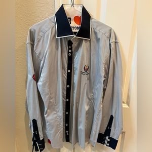 Bertigo men’s dress yachting themed shirt